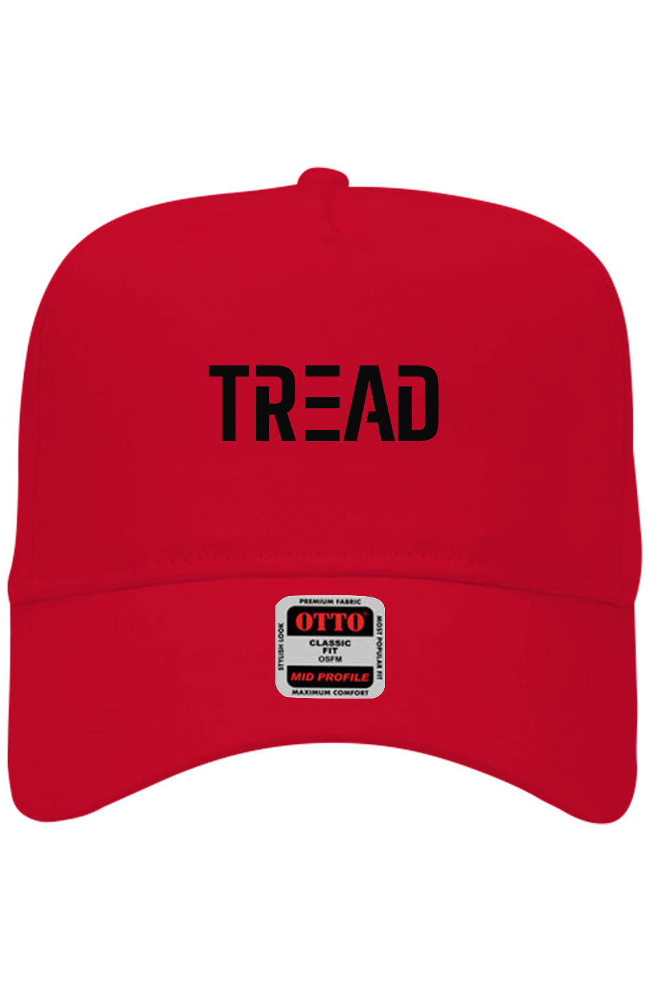 Tread 5 Panel Baseball Cap Red