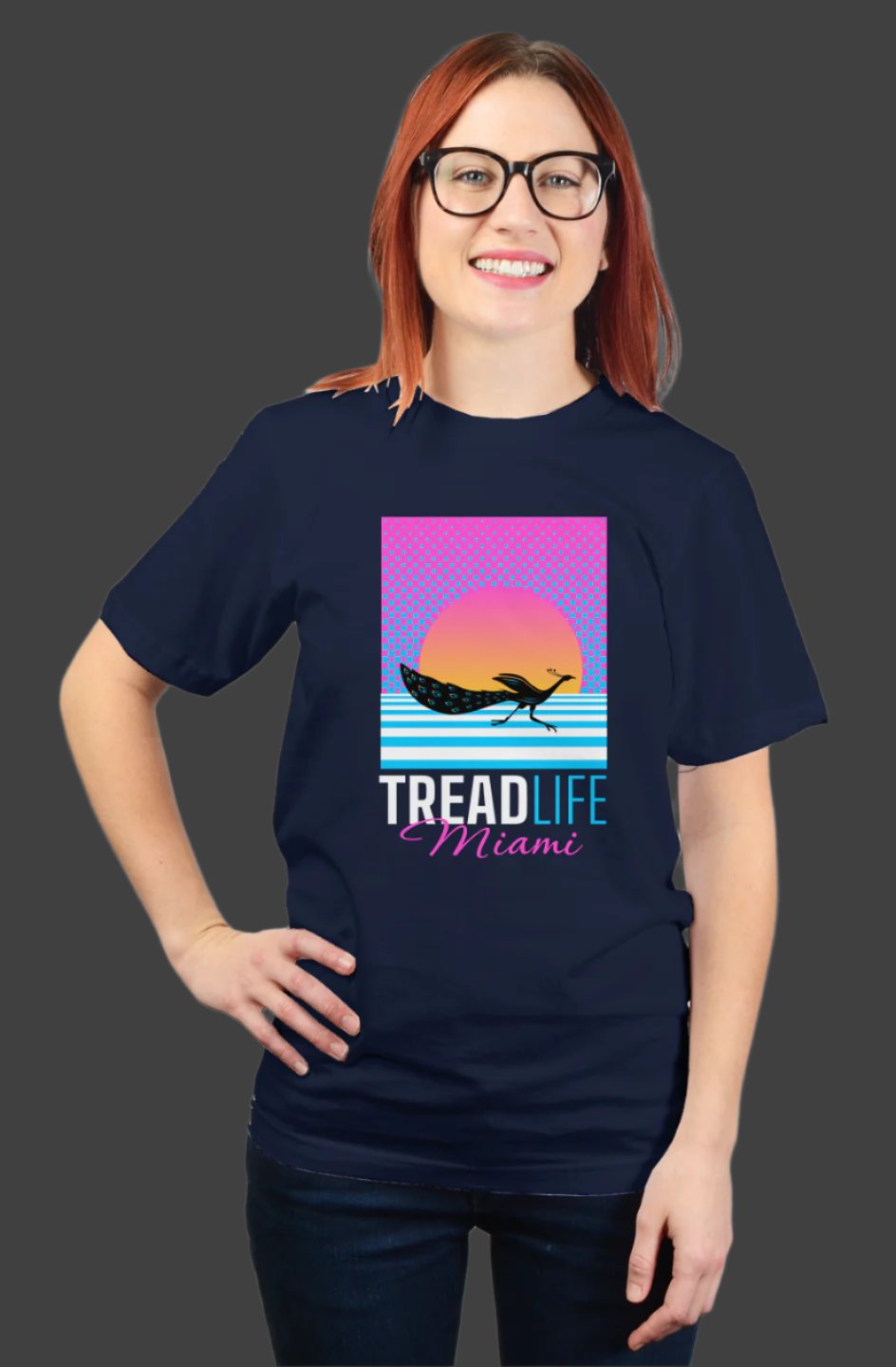 Tread Life Miami Navy Unisex T shirt