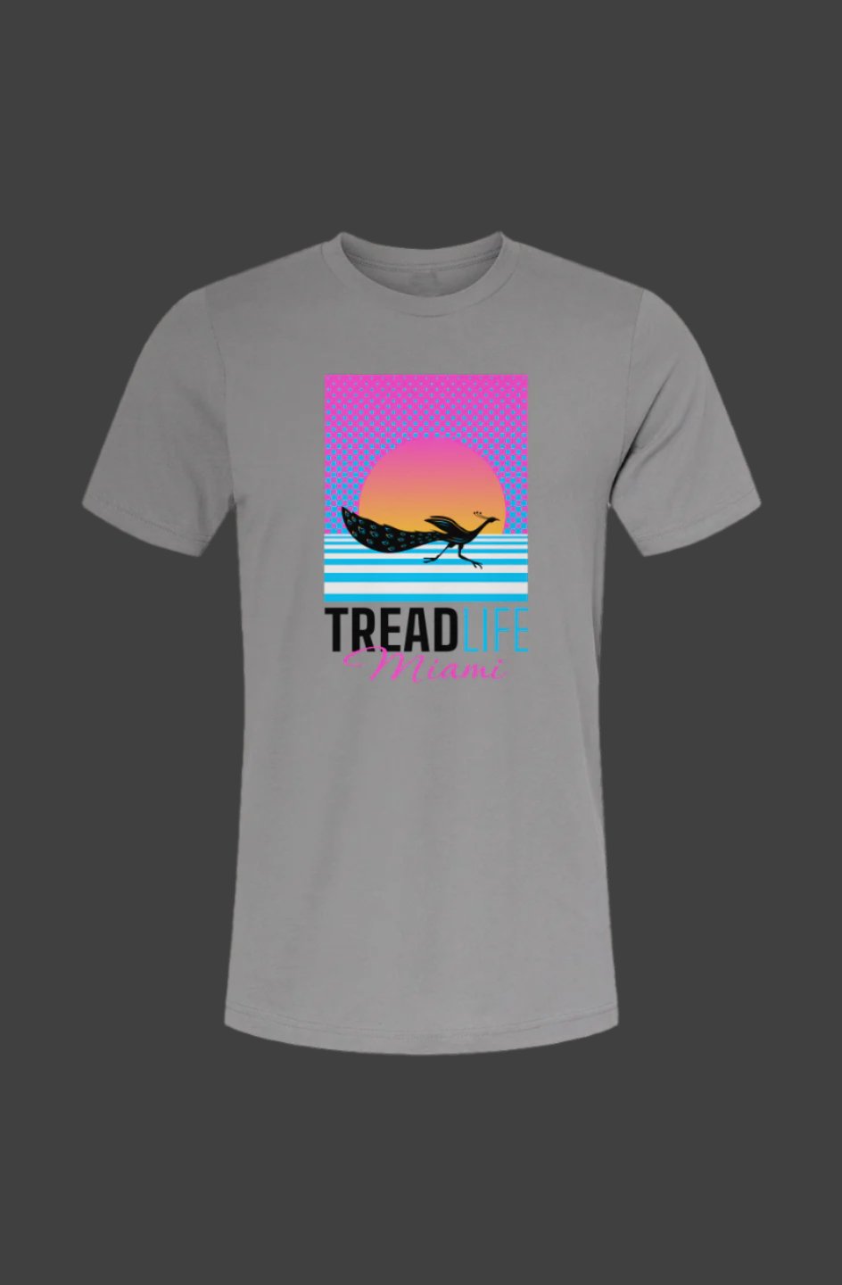 Tread Life Miami Gray Unisex Jersey T-Shirt