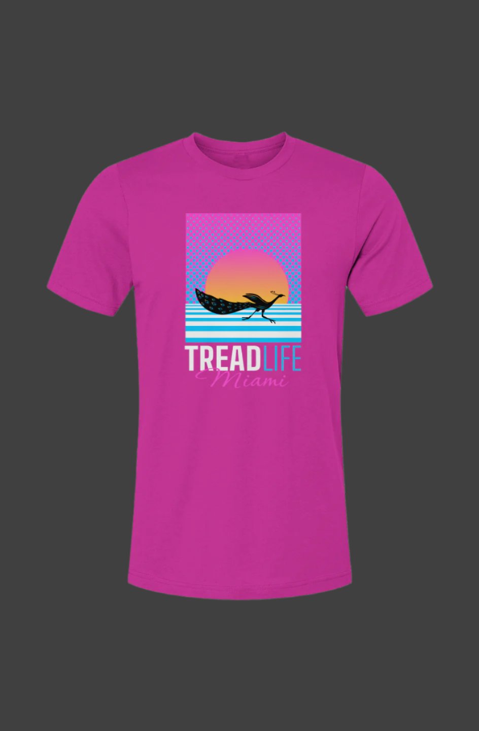 Tread Life Miami Berry White Letters Unisex Jersey T-Shirt