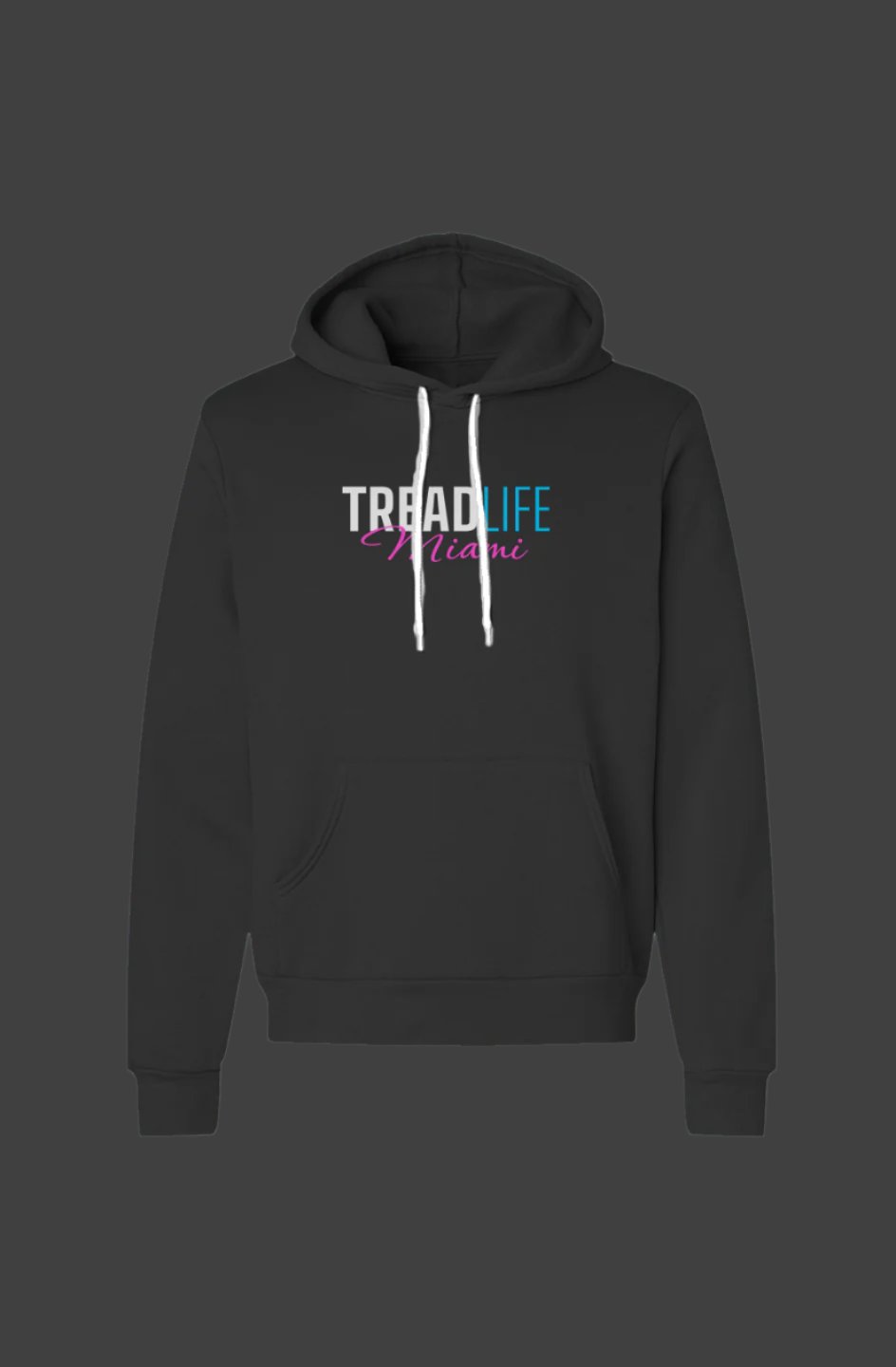 TREAD LIFE MIAMI Black Unisex Pullover Hoodie