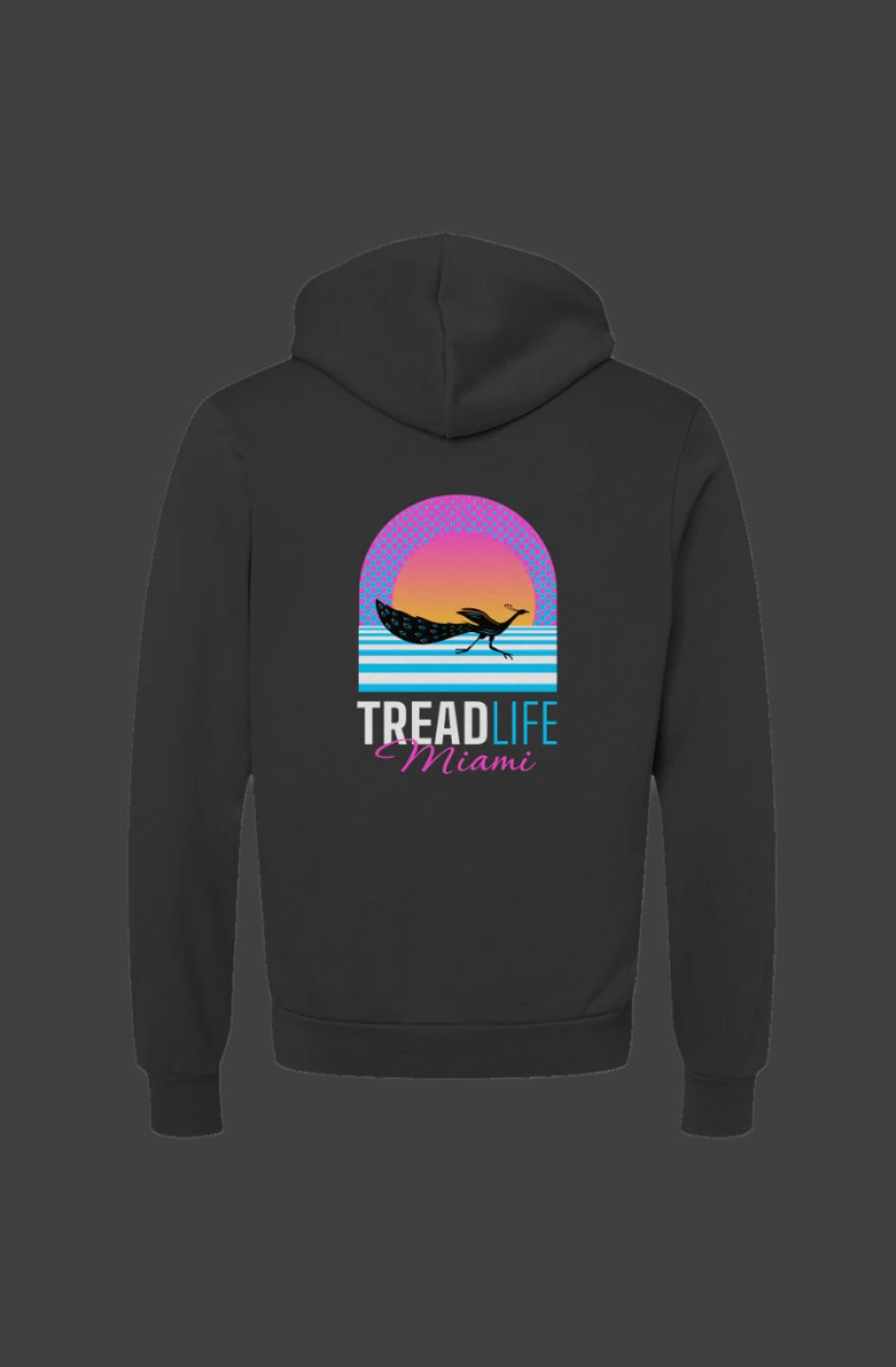 TREAD LIFE MIAMI Black Unisex Pullover Hoodie