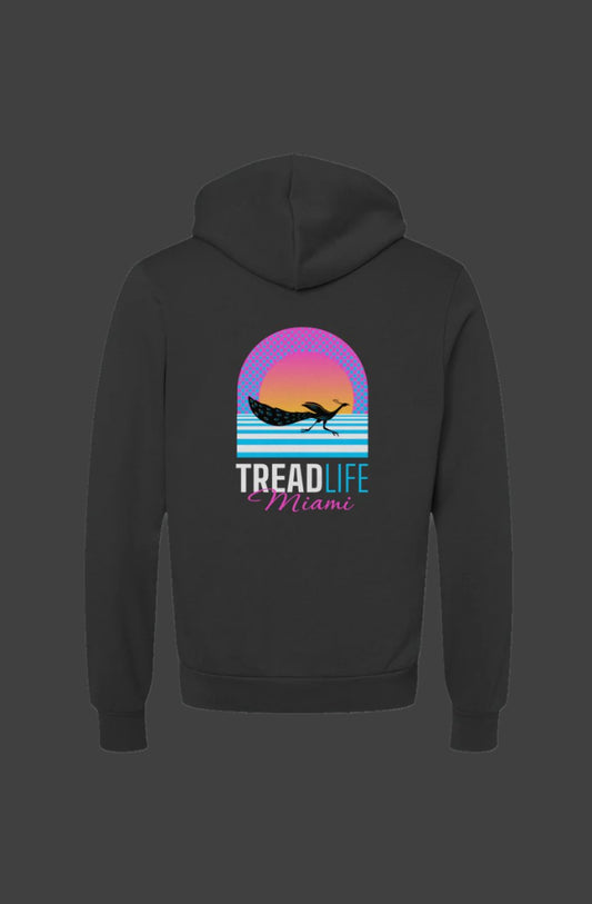 TREAD LIFE MIAMI Black Unisex Pullover Hoodie