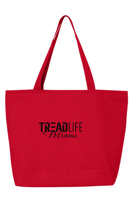 Tread Life Miami Red 25L Zippered Tote black