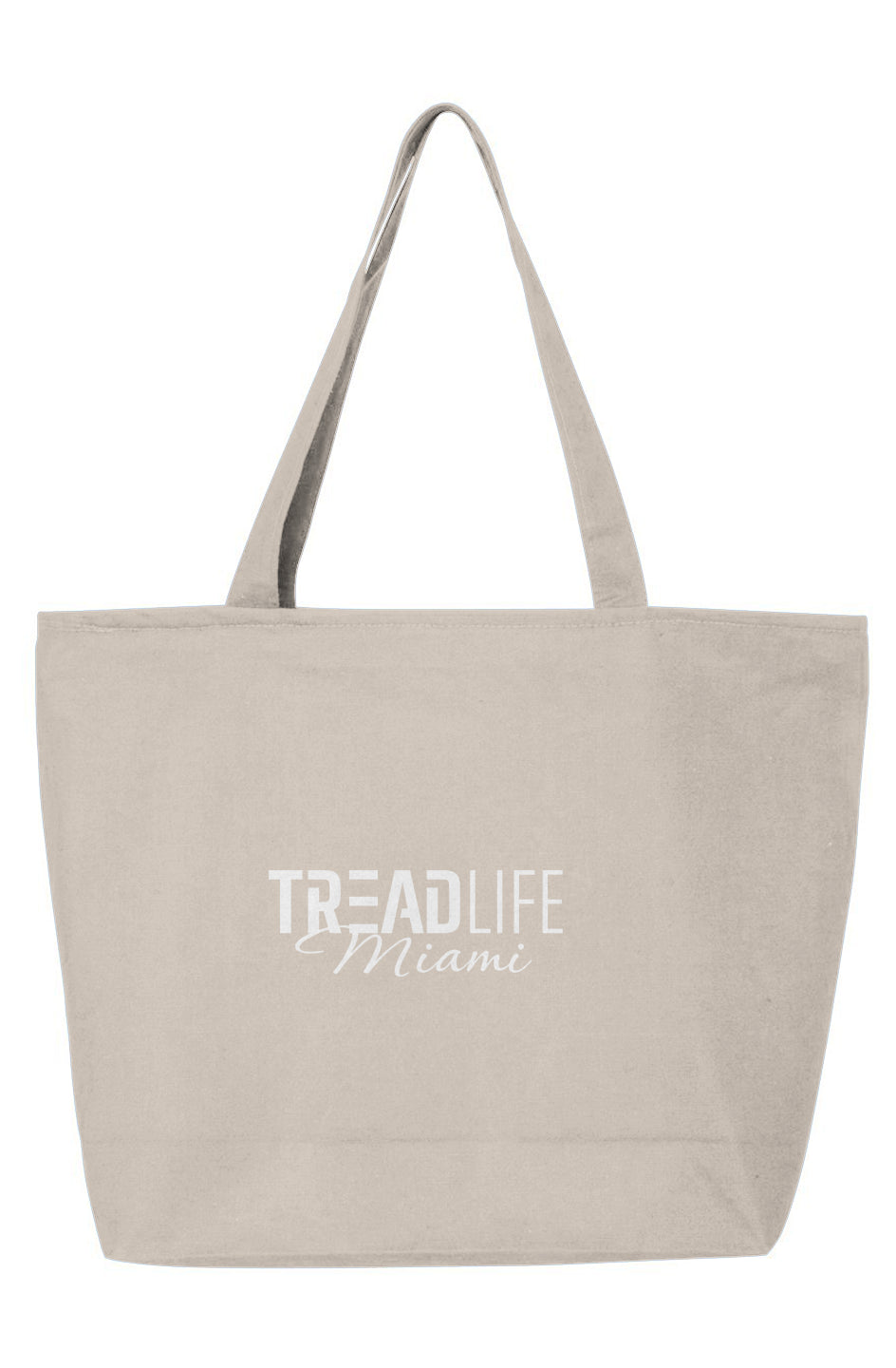 Tread Life Miami Natural 25L Zippered Tote white