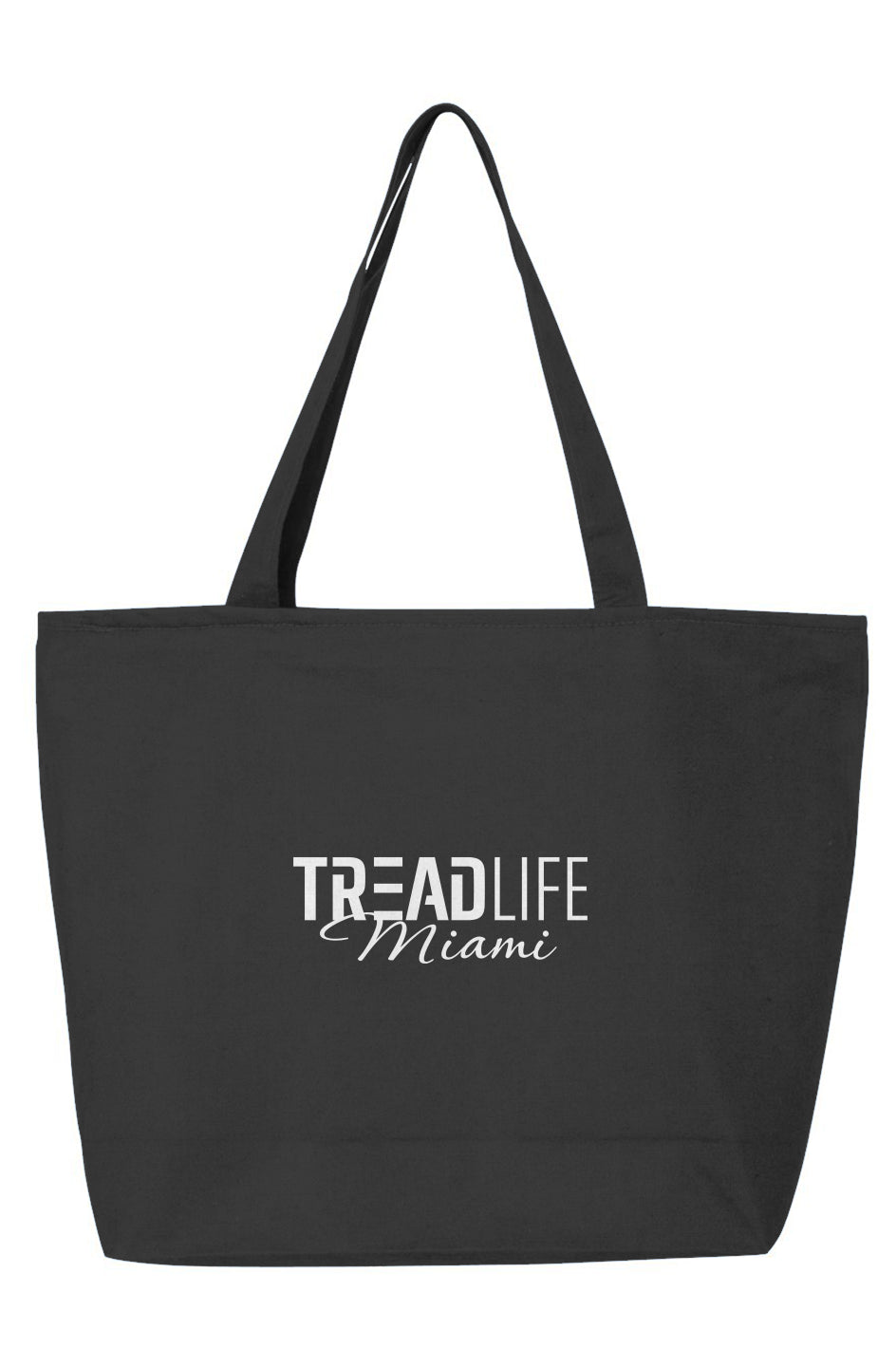 Tread Life Miami Black 25L Zippered Tote white