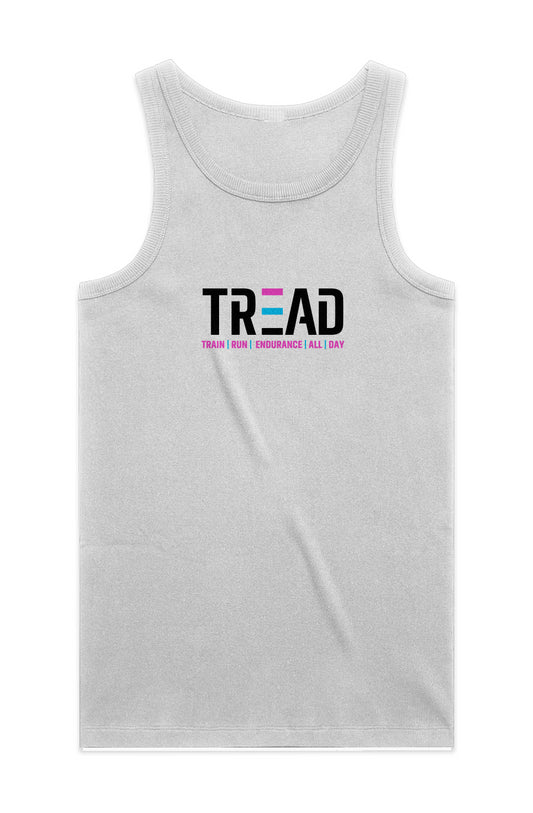 TREAD MENS RIB WHITE SINGLET