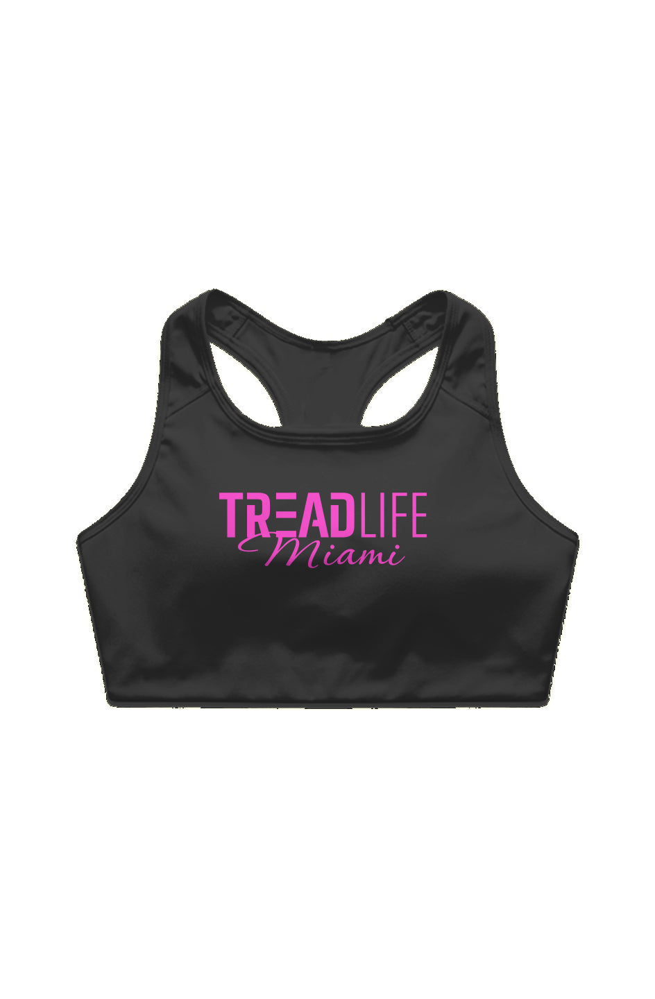 Tread Life Miami ACTIVE BRA TOP Black Hot Pink