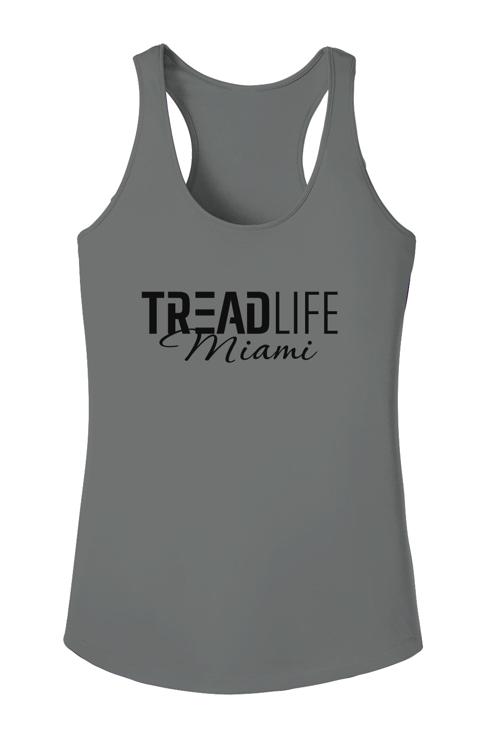 Tread Life Miami Women's Racerback Competitor Tank Grey